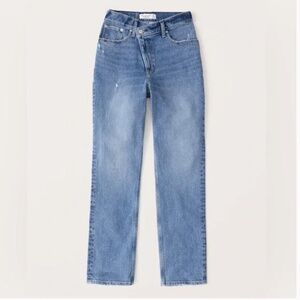 Abercrombie 90s Straight Crossover Ultra High Rise Jeans, Size 30 Long